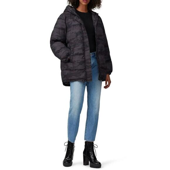 Sanctuary Camo Puffer Hooded Coat Jacket XXL - Picture 1 of 11